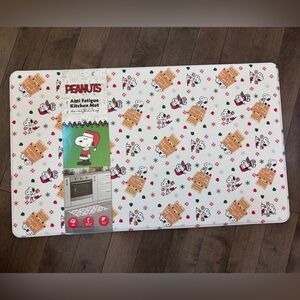 Peanuts Snoopy Anti Fatigue Kitchen Mat 18”x30” Christmas Gingerbread Doghouse